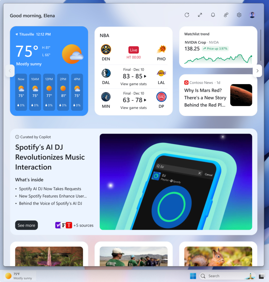 Windows diam-diam menguji manajemen daya AI dan Widget yang didesain ulang
